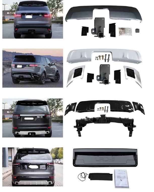 Buy Now REAR BUMPER KIT for LAND ROVER DISCOVERY 5 L462 2017 - 2020 and upgrade car parts from SIR Tuning at the Best Price. Headlights, Tail lights, Bodykits, Navigations, body kit and more - Fast & Free Shipping within Europe, US & Worldwide.