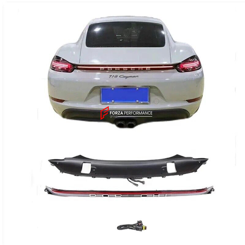 Buy Now LED STRIP TAIL LIGHT for PORSCHE 718 982 BOXSTER CAYMAN 2016+ and upgrade car parts from SIR Tuning at the Best Price. Headlights, Tail lights, Bodykits, Navigations, Carbon body kit and more - Fast & Free Shipping within Europe, US & Worldwide.