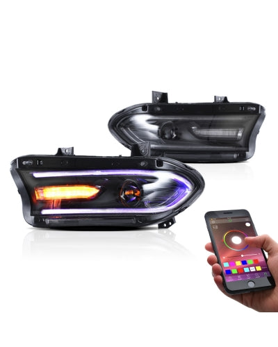 Buy Now RGB Led Headlights Fit For Dodge Charger 2015 - 2020 and upgrade car parts from SIR Tuning at the Best Price. Headlights, Tail lights, Bodykits, Navigations, Automotive Headlight Assemblies and more - Fast & Free Shipping within Europe, US & Worldwide.