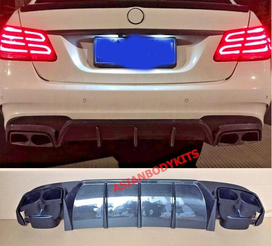 Buy Now CARBON REAR DIFFUSER WITH EXHAUST TIPS for MERCEDES-BENZ E-CLASS AMG E63 W212 and upgrade car parts from SIR Tuning at the Best Price. Headlights, Tail lights, Bodykits, Navigations, body kit and more - Fast & Free Shipping within Europe, US & Worldwide.