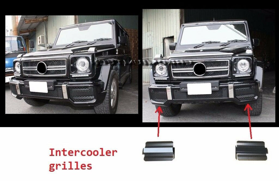 Buy Now for Mercedes Benz W463 G class G63 G65 front bumper + spoiler lip with LED and upgrade car parts from SIR Tuning at the Best Price. Headlights, Tail lights, Bodykits, Navigations, body kit and more - Fast & Free Shipping within Europe, US & Worldwide.