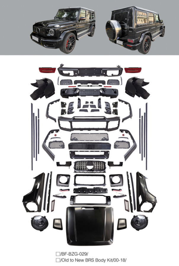 Buy Now CONVERSION BODY KIT for MERCEDES BENZ G CLASS G63 W463 1990 - 2017 to W464 2018 - 2024 and upgrade car parts from SIR Tuning at the Best Price. Headlights, Tail lights, Bodykits, Navigations, body kit and more - Fast & Free Shipping within Europe, US & Worldwide.
