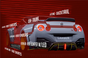 Buy Now CARBON WIDE BODY KIT for NISSAN GT-R R35 2008 - 2020 | AUTHENTIC DARWINPRO BKSSII STYLE and upgrade car parts from SIR Tuning at the Best Price. Headlights, Tail lights, Bodykits, Navigations, Carbon body kit and more - Fast & Free Shipping within Europe, US & Worldwide.