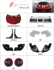 Buy Now REPLACEMENT PARTS for FERRARI 488 GTB 2015 - 2020 and upgrade car parts from SIR Tuning at the Best Price. Headlights, Tail lights, Bodykits, Navigations, Carbon body kit and more - Fast & Free Shipping within Europe, US & Worldwide.