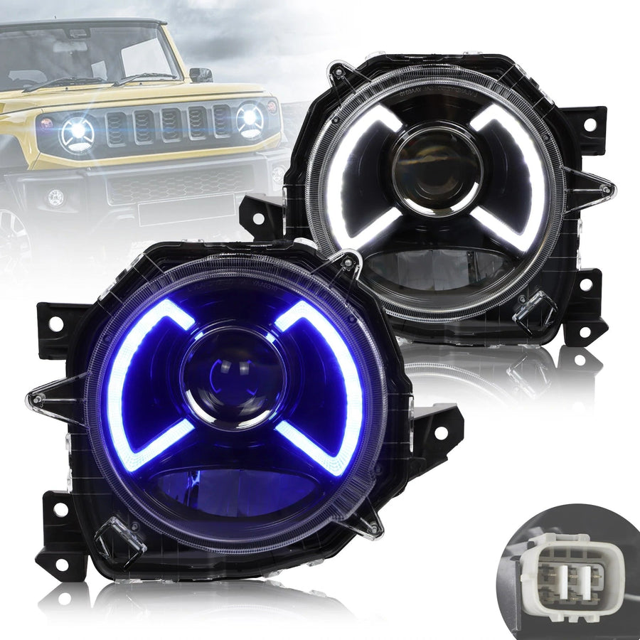 Buy Now VLAND Carlamp LED Projector Headlights For Suzuki Jimny 2019-2023 and upgrade car parts from SIR Tuning at the Best Price. Headlights, Tail lights, Bodykits, Navigations, Headlights and more - Fast & Free Shipping within Europe, US & Worldwide.