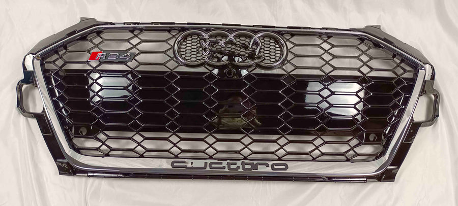 Buy Now FRONT GRILLE for AUDI A4 B9.5 2021+ | RS4 STYLE and upgrade car parts from SIR Tuning at the Best Price. Headlights, Tail lights, Bodykits, Navigations, body kit and more - Fast & Free Shipping within Europe, US & Worldwide.
