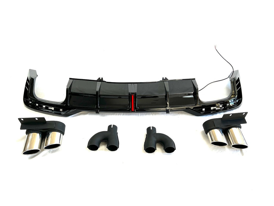 Buy Now REAR DIFFUSER with EXHAUST TIPS for AUDI A5 F5 FACELIFT 2020 - 2024 | RS5 STYLE and upgrade car parts from SIR Tuning at the Best Price. Headlights, Tail lights, Bodykits, Navigations, body kit and more - Fast & Free Shipping within Europe, US & Worldwide.