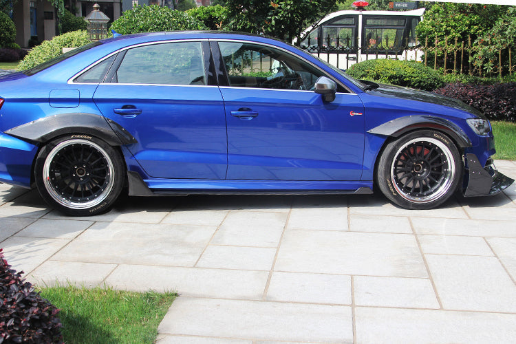 Buy Now CARBON FIBER SIDE SKIRTS for AUDI S3 A3 8V 2013 - 2016 | BKSS STYLE and upgrade car parts from SIR Tuning at the Best Price. Headlights, Tail lights, Bodykits, Navigations, body kit and more - Fast & Free Shipping within Europe, US & Worldwide.