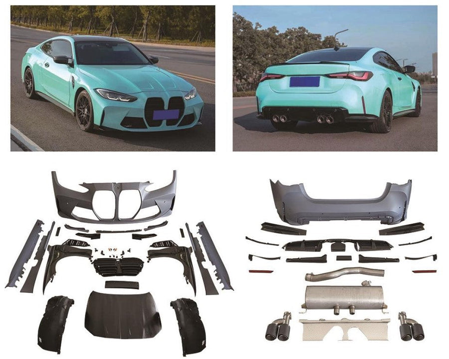 Buy Now CONVERSION BODY KIT for BMW 4 SERIES G22 G23 to M4 G82 2020+ and upgrade car parts from SIR Tuning at the Best Price. Headlights, Tail lights, Bodykits, Navigations, body kit and more - Fast & Free Shipping within Europe, US & Worldwide.