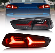Buy Now Vland Carlamp LED Tail Lights For Mitsubishi Lancer EVO X 2008-2018 With Sequential Turn Signal and upgrade car parts from SIR Tuning at the Best Price. Headlights, Tail lights, Bodykits, Navigations, Tail lights and more - Fast & Free Shipping within Europe, US & Worldwide.