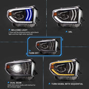 Buy Now Full Headlights for Toyota Tundra 2014 - 2018 (Black) and upgrade car parts from SIR Tuning at the Best Price. Headlights, Tail lights, Bodykits, Navigations, Automotive Headlight Assemblies and more - Fast & Free Shipping within Europe, US & Worldwide.