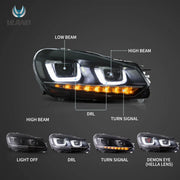 Buy Now 08-14 VW Golf Mk6 Vland Dual Beam Projector Aftermarket Headlights With Demon Eyes E-mark and upgrade car parts from SIR Tuning at the Best Price. Headlights, Tail lights, Bodykits, Navigations, Headlights and more - Fast & Free Shipping within Europe, US & Worldwide.