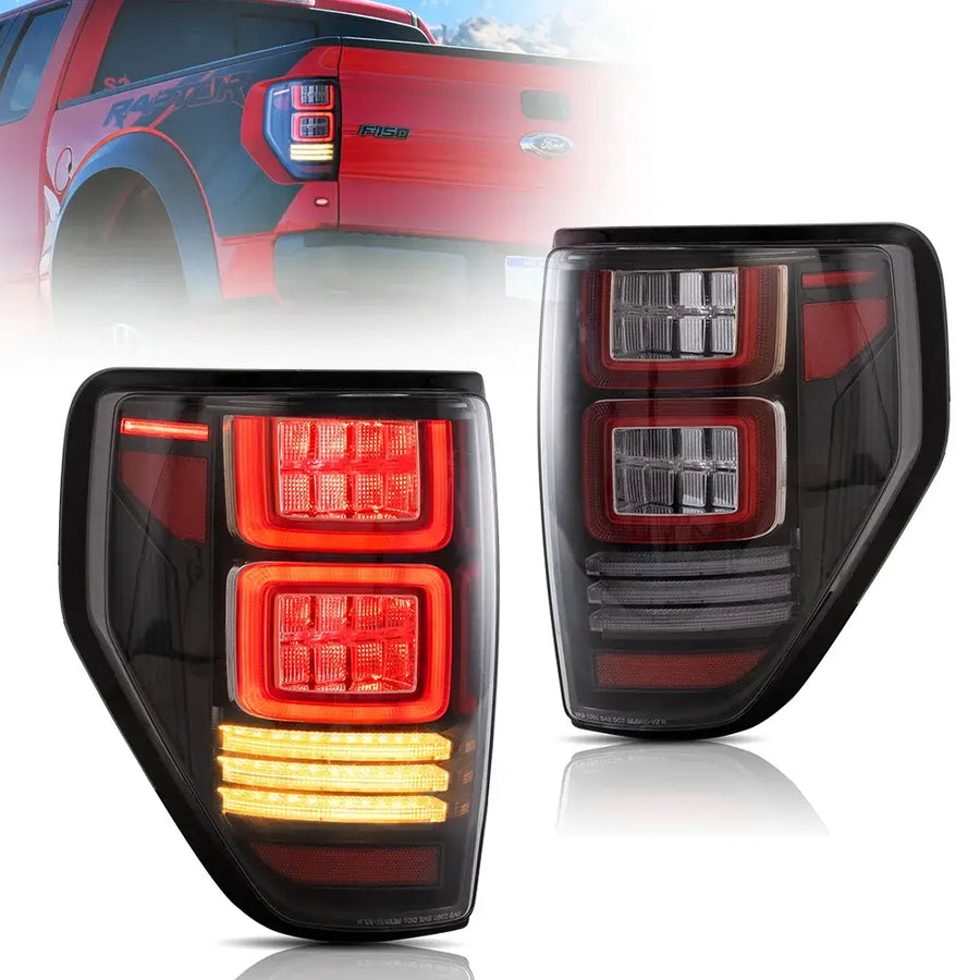 Buy Now 09-14 Ford F150 12th Gen (P415) Vland Tail Lights With Amber Sequential Turn Signal and upgrade car parts from SIR Tuning at the Best Price. Headlights, Tail lights, Bodykits, Navigations, Tail lights and more - Fast & Free Shipping within Europe, US & Worldwide.