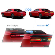 Buy Now 08-14 Dodge Challenger 3th Gen (LC) Pre-Facelift Vland Tail Lights With Amber Sequential Turn Signal and upgrade car parts from SIR Tuning at the Best Price. Headlights, Tail lights, Bodykits, Navigations, Tail lights and more - Fast & Free Shipping within Europe, US & Worldwide.