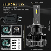 Buy Now Vland 2PCs D2S/H7/9005 LED Headlight Bulbs 6000K Super Bright and upgrade car parts from SIR Tuning at the Best Price. Headlights, Tail lights, Bodykits, Navigations, Headlight Bulbs and more - Fast & Free Shipping within Europe, US & Worldwide.