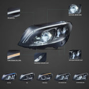 Buy Now Vland 15-21 Mercedes-Benz C-Class (W205) LED Matrix Upgraded Headlights With Blue DRL and upgrade car parts from SIR Tuning at the Best Price. Headlights, Tail lights, Bodykits, Navigations, Automotive Headlight Assemblies and more - Fast & Free Shipping within Europe, US & Worldwide.