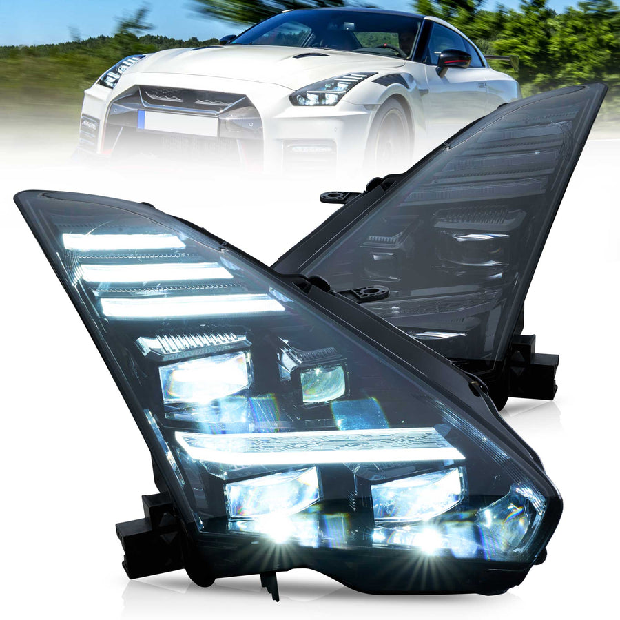 Buy Now Vland 2008-2023 Nissan GT-R R35 LED Projector Headlights and upgrade car parts from SIR Tuning at the Best Price. Headlights, Tail lights, Bodykits, Navigations, Headlights and more - Fast & Free Shipping within Europe, US & Worldwide.
