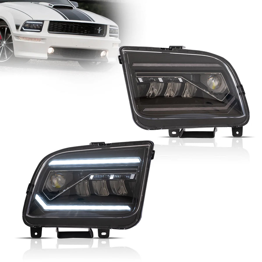 Buy Now 05-09 Ford Mustang 5th Gen (S-197 I) Pre-Facelift Vland I LED Dual Beam Projector With Reflector Headlights Chrome and upgrade car parts from SIR Tuning at the Best Price. Headlights, Tail lights, Bodykits, Navigations, Headlights and more - Fast & Free Shipping within Europe, US & Worldwide.