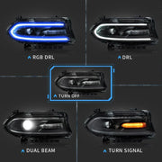 Buy Now 15-23 Dodge Charger Vland RGB Style Dual Beam Projector HeadLights Black and upgrade car parts from SIR Tuning at the Best Price. Headlights, Tail lights, Bodykits, Navigations, Headlights and more - Fast & Free Shipping within Europe, US & Worldwide.