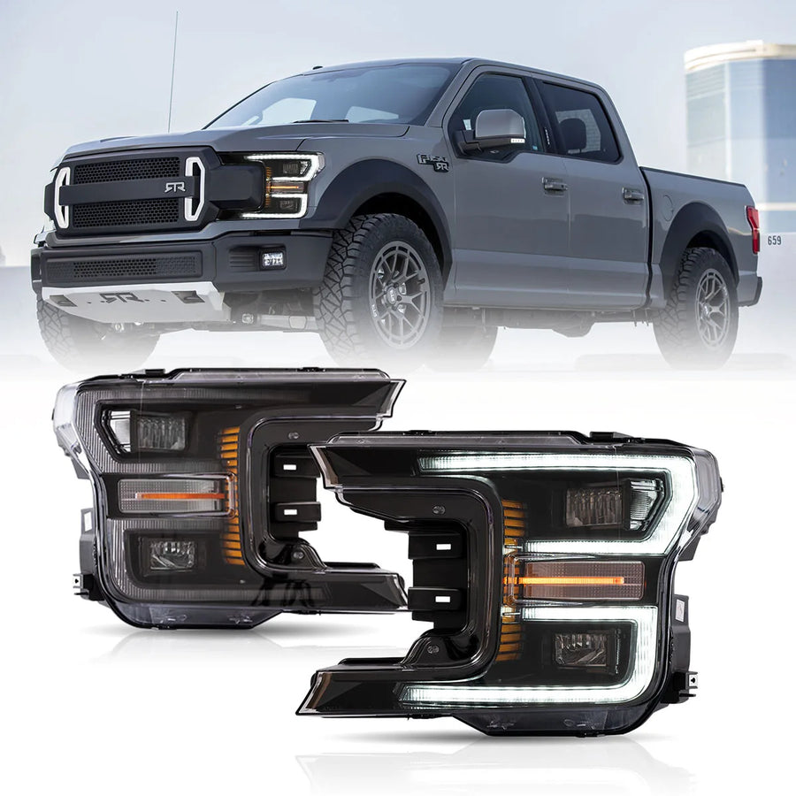 Buy Now 18-20 Ford F150 13th Gen Vland LED Dual Beam Projector HeadLights With Start Up Animation and upgrade car parts from SIR Tuning at the Best Price. Headlights, Tail lights, Bodykits, Navigations, Headlights and more - Fast & Free Shipping within Europe, US & Worldwide.