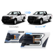 Buy Now 18-20 Ford F150 13th Gen Vland LED Dual Beam Projector HeadLights With Start Up Animation and upgrade car parts from SIR Tuning at the Best Price. Headlights, Tail lights, Bodykits, Navigations, Headlights and more - Fast & Free Shipping within Europe, US & Worldwide.