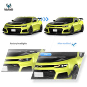 Buy Now 19-24 Chevrolet Chevy Camaro Vland Full LED Dual Beam Projector Headlights and upgrade car parts from SIR Tuning at the Best Price. Headlights, Tail lights, Bodykits, Navigations, Headlights and more - Fast & Free Shipping within Europe, US & Worldwide.