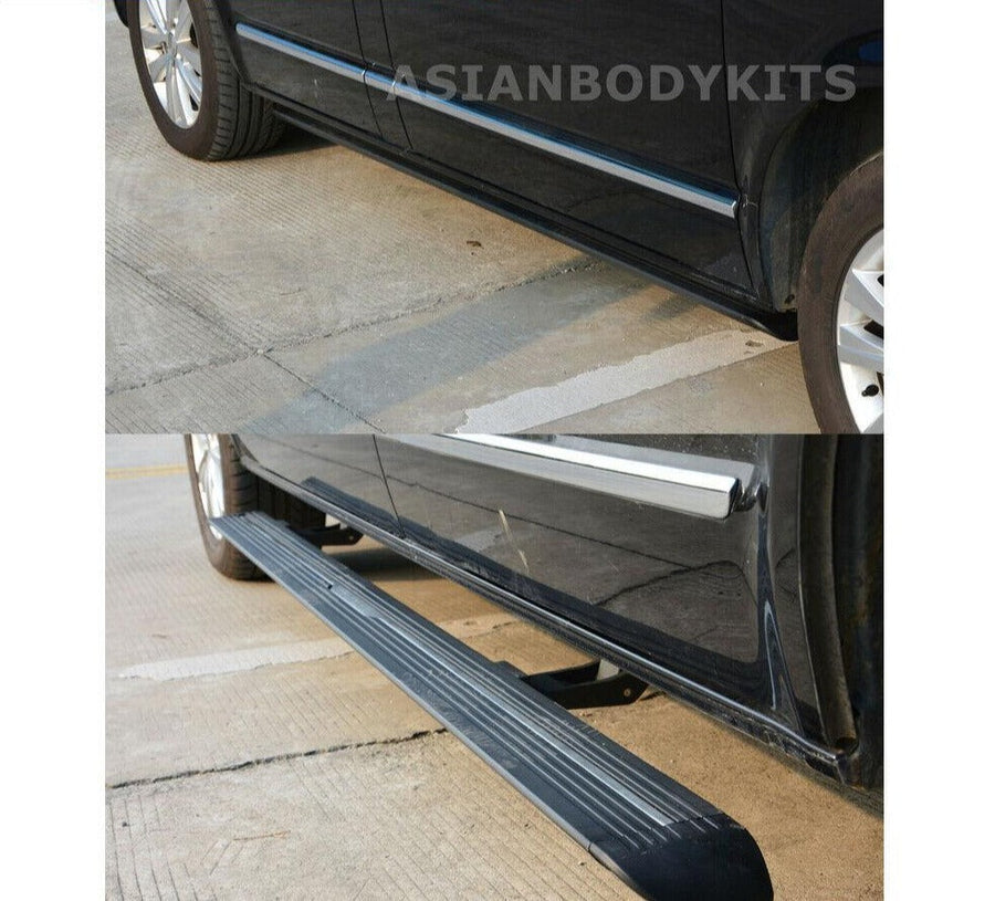Buy Now ELECTRIC SIDE STEPS for VOLKSWAGEN TRANSPORTER MULTIVAN CARAVELLE T5 T5.1 T6 2011 - 2019 and upgrade car parts from SIR Tuning at the Best Price. Headlights, Tail lights, Bodykits, Navigations, body kit and more - Fast & Free Shipping within Europe, US & Worldwide.