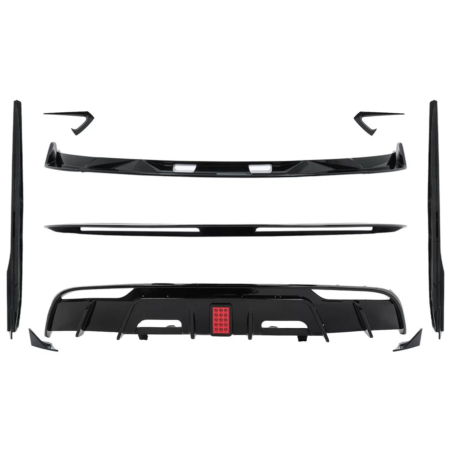 Aero Body Kit Extension suitable for Tesla Model 3 (2023-up) Bumper Lip Air Diffuser Piano Black – product image 1