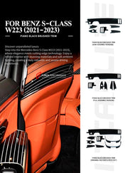 Buy Now AMBIENT LIGHTS MIDRANGE COVERS FRAGRANCE SYSTEM WITH PIANO BLACK BRUSHED TRIM for MERCEDES-BENZ S CLASS W223 2020+ and upgrade car parts from SIR Tuning at the Best Price. Headlights, Tail lights, Bodykits, Navigations, body kit and more - Fast & Free Shipping within Europe, US & Worldwide.
