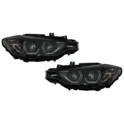 Angel Eyes Headlights LED DRL suitable for BMW 3 Series F30 F31 Sedan Touring (10.2011-05.2015) Black – product image 3