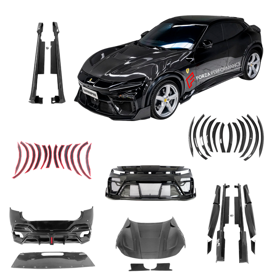 Buy Now AUTHENTIC DARWINPRO CARBON WIDE BODY KIT for FERRARI PUROSANGUE F175 2023+ iMP Design and upgrade car parts from SIR Tuning at the Best Price. Headlights, Tail lights, Bodykits, Navigations, body kit and more - Fast & Free Shipping within Europe, US & Worldwide.
