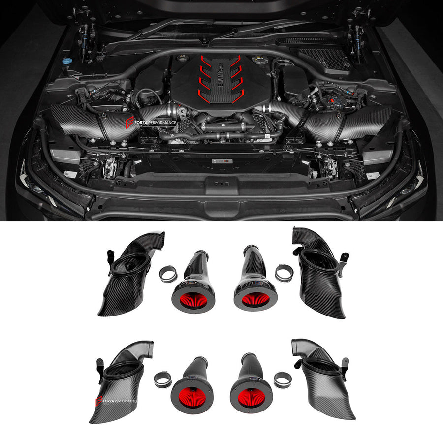 Buy Now AUTHENTIC EVENTURI CARBON AIR INTAKE for BMW M5 G90 G99 2024+ and upgrade car parts from SIR Tuning at the Best Price. Headlights, Tail lights, Bodykits, Navigations, Carbon body kit and more - Fast & Free Shipping within Europe, US & Worldwide.