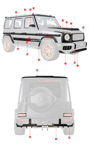 Buy Now AUTHENTIC ROWEN CARBON BODY KIT for MERCEDES BENZ G CLASS AMG G63 W465 2024+ and upgrade car parts from SIR Tuning at the Best Price. Headlights, Tail lights, Bodykits, Navigations, Carbon body kit and more - Fast & Free Shipping within Europe, US & Worldwide.