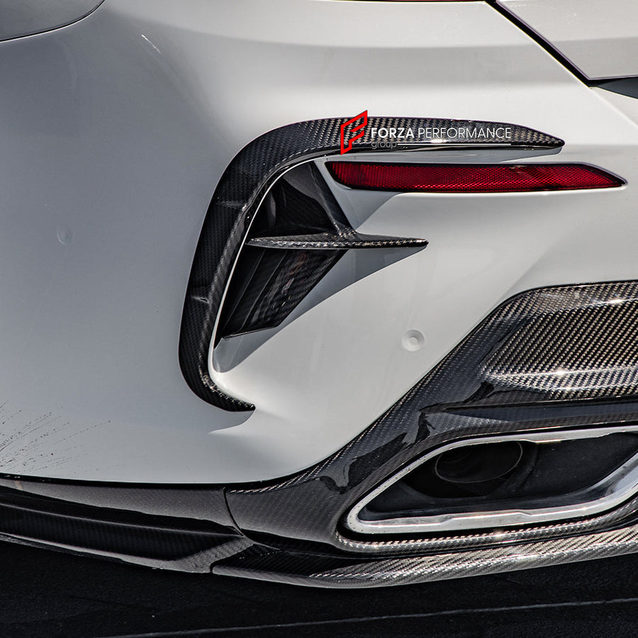 Buy Now AUTHENTIC SOOQOO CARBON REAR BUMPER CANARDS for BMW 8 SERIES G14 G15 G16 2018+ and upgrade car parts from SIR Tuning at the Best Price. Headlights, Tail lights, Bodykits, Navigations, body kit and more - Fast & Free Shipping within Europe, US & Worldwide.