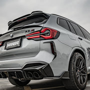 Buy Now AUTHENTIC SOOQOO CARBON REAR BUMPER CANARDS for BMW X3M F97 LCI 2022+ and upgrade car parts from SIR Tuning at the Best Price. Headlights, Tail lights, Bodykits, Navigations, body kit and more - Fast & Free Shipping within Europe, US & Worldwide.