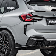 Buy Now AUTHENTIC SOOQOO CARBON REAR BUMPER CANARDS for BMW X3M F97 LCI 2022+ and upgrade car parts from SIR Tuning at the Best Price. Headlights, Tail lights, Bodykits, Navigations, body kit and more - Fast & Free Shipping within Europe, US & Worldwide.