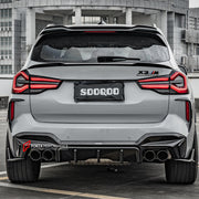 Buy Now AUTHENTIC SOOQOO CARBON REAR DIFFUSER for BMW X3M F97 LCI 2022+ and upgrade car parts from SIR Tuning at the Best Price. Headlights, Tail lights, Bodykits, Navigations, body kit and more - Fast & Free Shipping within Europe, US & Worldwide.
