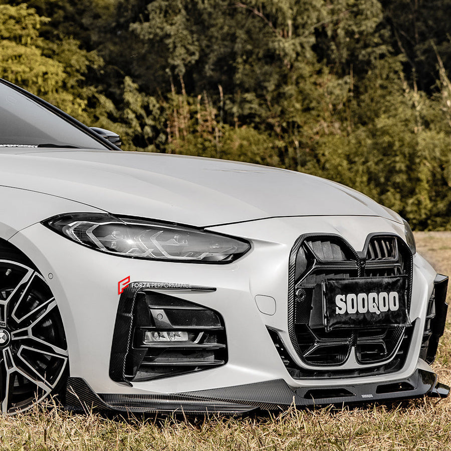 Buy Now AUTHENTIC SOOQOO DRY CARBON FRONT AIR VENT TRIMS for BMW 4 SERIES G22 G23 2020+ and upgrade car parts from SIR Tuning at the Best Price. Headlights, Tail lights, Bodykits, Navigations, body kit and more - Fast & Free Shipping within Europe, US & Worldwide.