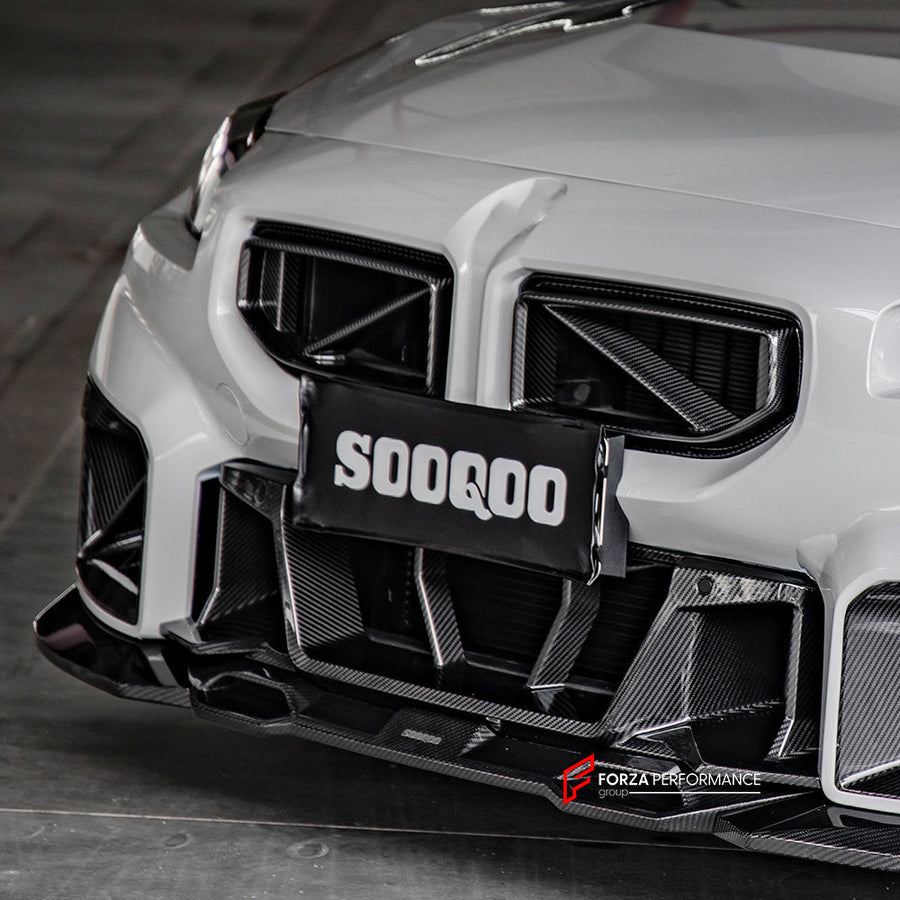 Buy Now AUTHENTIC SOOQOO DRY CARBON FRONT LIP for BMW M2 G87 2023+ and upgrade car parts from SIR Tuning at the Best Price. Headlights, Tail lights, Bodykits, Navigations, Carbon body kit and more - Fast & Free Shipping within Europe, US & Worldwide.