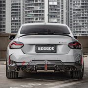 Buy Now AUTHENTIC SOOQOO DRY CARBON REAR DIFFUSER with BRAKE LIGHT for BMW 2 SERIES G42 2021 - 2024 and upgrade car parts from SIR Tuning at the Best Price. Headlights, Tail lights, Bodykits, Navigations, body kit and more - Fast & Free Shipping within Europe, US & Worldwide.