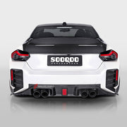 Buy Now AUTHENTIC SOOQOO DRY CARBON REAR DIFFUSER with BRAKE LIGHT for BMW M2 G87 2023+ and upgrade car parts from SIR Tuning at the Best Price. Headlights, Tail lights, Bodykits, Navigations, Carbon body kit and more - Fast & Free Shipping within Europe, US & Worldwide.