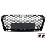 Badgeless Front Grille suitable for Audi A5 F5 (2017-2019) RS Design Piano Black – product image 2
