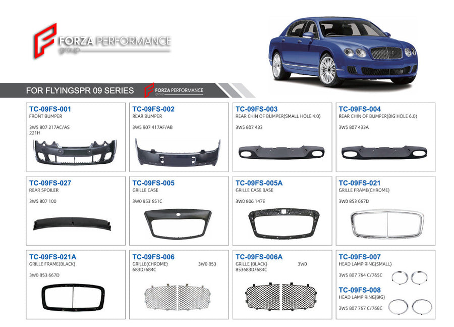 Buy Now PARTS for BENTLEY FLYING SPUR 2009 and upgrade car parts from SIR Tuning at the Best Price. Headlights, Tail lights, Bodykits, Navigations, body kit and more - Fast & Free Shipping within Europe, US & Worldwide.