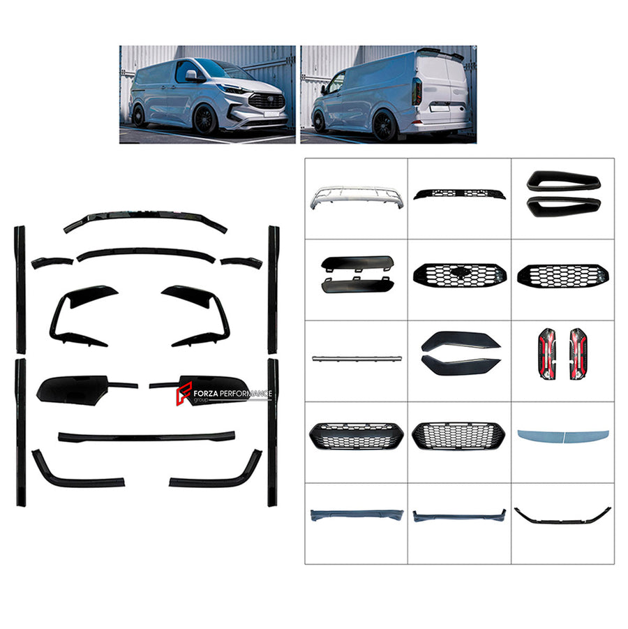 Buy Now BODY KIT for FORD TRANSIT CUSTOM 2025+ and upgrade car parts from SIR Tuning at the Best Price. Headlights, Tail lights, Bodykits, Navigations, Body Kit and more - Fast & Free Shipping within Europe, US & Worldwide.