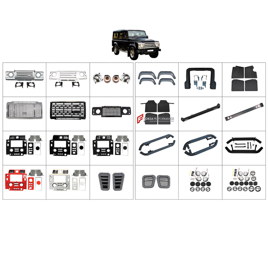 Buy Now BODY KIT for LAND ROVER DEFENDER 90 110 1990 - 2016 and upgrade car parts from SIR Tuning at the Best Price. Headlights, Tail lights, Bodykits, Navigations, Body Kit and more - Fast & Free Shipping within Europe, US & Worldwide.