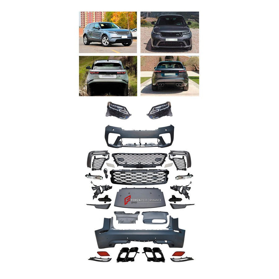 Buy Now BODY KIT for LAND ROVER RANGE ROVER VELAR 2017 - 2024 and upgrade car parts from SIR Tuning at the Best Price. Headlights, Tail lights, Bodykits, Navigations, Body Kit and more - Fast & Free Shipping within Europe, US & Worldwide.