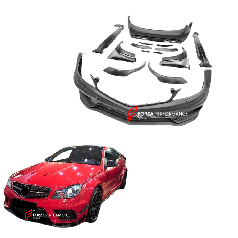Buy Now CONVERSION UPGRADE WIDE BODY KIT for MERCEDES BENZ C63 AMG COUPE W204 2011 - 2014 upgrade to BLACK SERIES and upgrade car parts from SIR Tuning at the Best Price. Headlights, Tail lights, Bodykits, Navigations, Carbon body kit and more - Fast & Free Shipping within Europe, US & Worldwide.