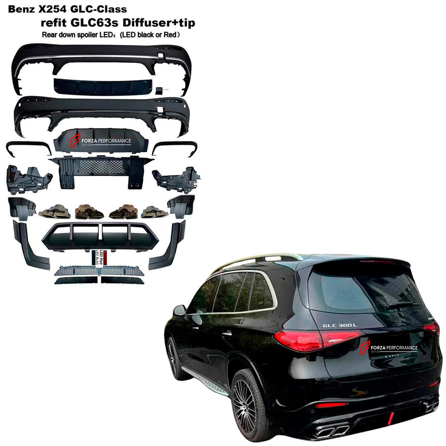 Buy Now CONVERSION BODY KIT for MERCEDES BENZ GLC SUV X254 2022+ UPGRADE to GLC63S FACELIFT and upgrade car parts from SIR Tuning at the Best Price. Headlights, Tail lights, Bodykits, Navigations, body kit and more - Fast & Free Shipping within Europe, US & Worldwide.