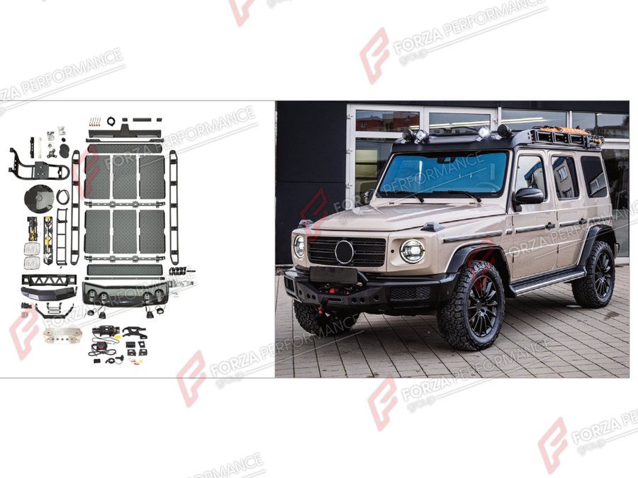 Buy Now BODY KIT for MERCEDES-BENZ G-CLASS W464 G63 G500 G400D G350D 4x4 2019 - 2024 and upgrade car parts from SIR Tuning at the Best Price. Headlights, Tail lights, Bodykits, Navigations, Body Kit and more - Fast & Free Shipping within Europe, US & Worldwide.