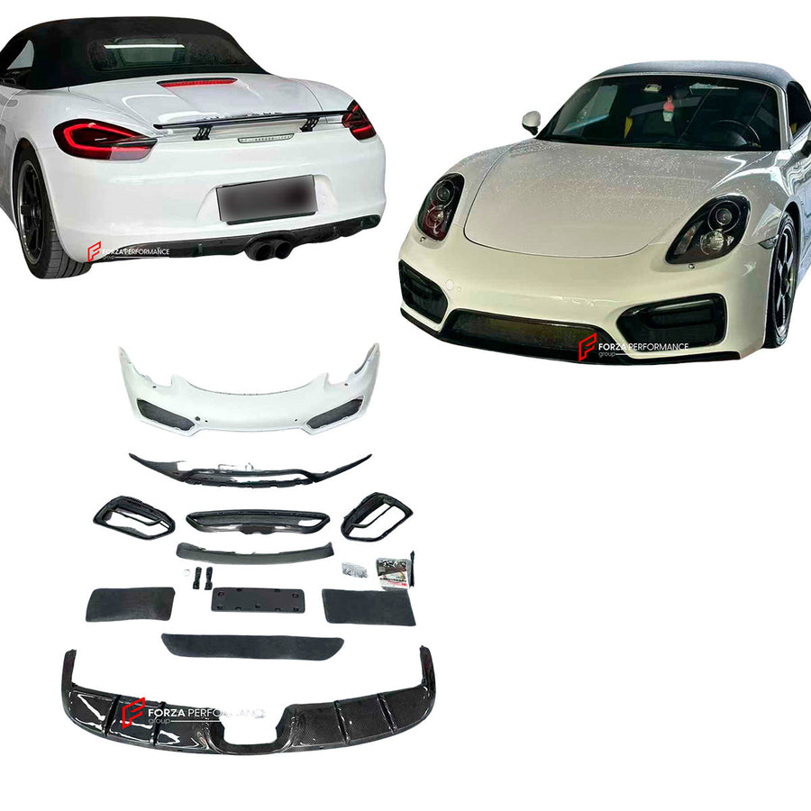 Buy Now CONVERSION BODY KIT for PORSCHE CAYMAN 981 2013 - 2016 UPGRADE to GTS and upgrade car parts from SIR Tuning at the Best Price. Headlights, Tail lights, Bodykits, Navigations, body kit and more - Fast & Free Shipping within Europe, US & Worldwide.